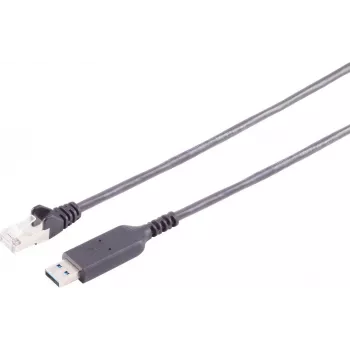S CONN MAXIMUM CONNECTIVITY καλώδιο προσαρμογέα USB-A σε RJ45 Gigabit Ethernet, 2 m, μαύρο 13-52035