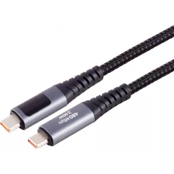 S CONN MAXIMUM CONNECTIVITY καλώδιο φόρτισης USB-C, 2.0, 240W PD, A/V/W Display, 2m (14-59035)