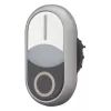 Eaton M22-DDLF-WS-X1 διπλός διακόπτης πίεσης, επίπεδος, φωτιζόμενος, λευκό/μαύρο, 1NO+1NC, σύνδεση με βίδες 284816