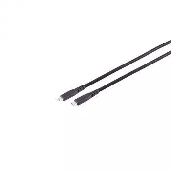 S CONN MAXIMUM CONNECTIVITY καλώδιο USB-C σε USB-C 3.2 Gen 2x2, 20 Gbps, 100W PD, 0,25 m, μαύρο 13-57005