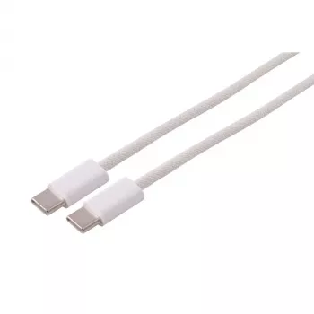 S CONN MAXIMUM CONNECTIVITY Καλώδιο φόρτισης USB-C, 2.0, 240W, Λευκό, Ύφασμα, 3m (14-22046)