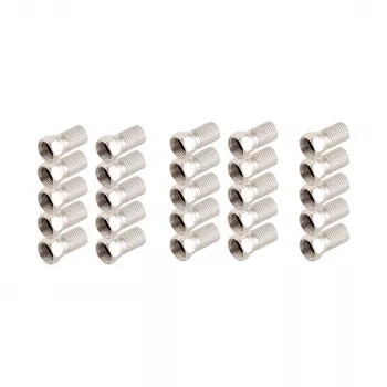 SHIVERPEAKS BASIC-S βύσμα αρσενικό F 7,2 mm με δακτύλιο στεγανοποίησης και μεγάλο παξιμάδι, συσκευασία 25 τεμ. BS85010-R-SET25