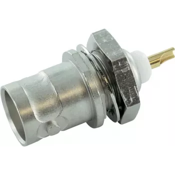 Telegärtner J01001A1219 υποδοχή θηλυκή BNC σύνδεση τοποθέτησης, 75 Ohm, σύνδεση συγκόλλησης, μαύρο