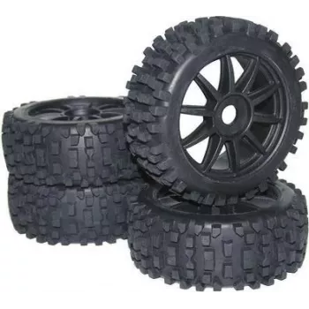 Reely 1:8 Buggy πλήρεις τροχοί Big Core 10 ακτίνων μαύροι 4 τεμ. (MV3693SBA3)