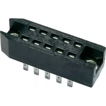 TELEGÄRTNER J00042A0907 26 ακίδων 2 σειρών ίσια λωρίδα υποδοχών, βήμα 2,54 mm, τοποθέτηση διέλευσης, επιχρυσωμένες επαφές