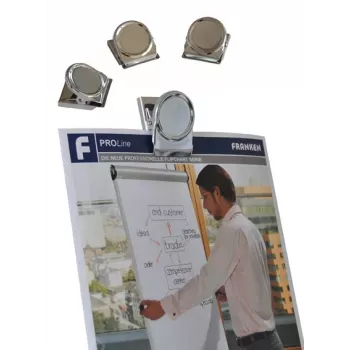 FRANKEN HMC35 μαγνητικό κλιπ, 40 x 35 mm, δύναμη συγκράτησης 500 g, ασημί