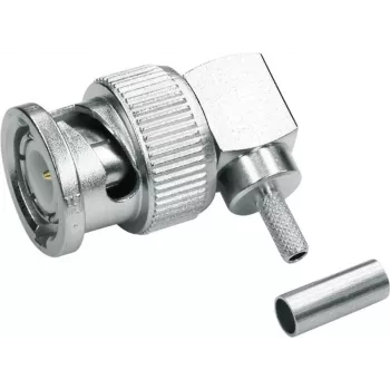 Telegärtner BNC γωνιακό βύσμα αρσενικό crimp 50 Ohm για RG 316/U, RG 174 A/U, RG 188 A/U (J01000A0010)