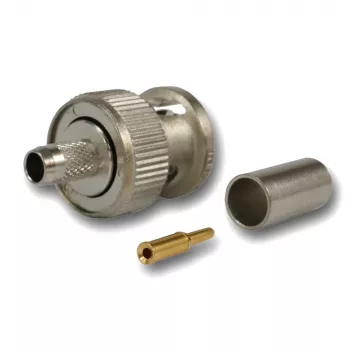Telegärtner Βύσμα BNC crimp 50 Ohm για RG-58 C/U, Νικέλιο/Χρυσός, 4 GHz J01000L1255Z