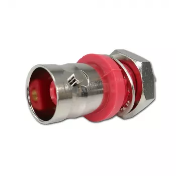 Telegärtner Υποδοχή τοποθέτησης BNC, μονωμένη 50 Ohm, κόκκινο φλαντζ μόνωσης, Z01 - 1 τεμ. (J01001C0043)
