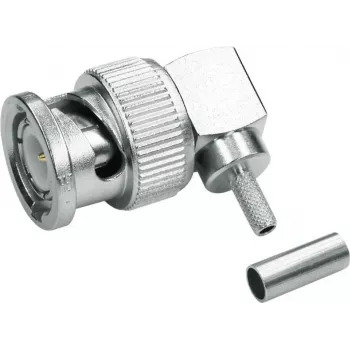Telegärtner Γωνιακό βύσμα BNC crimp 75 Ohm για RG-59 B/U, Συγκόλληση/Crimp, αρσενικό, 1 τεμ. J01002A1356
