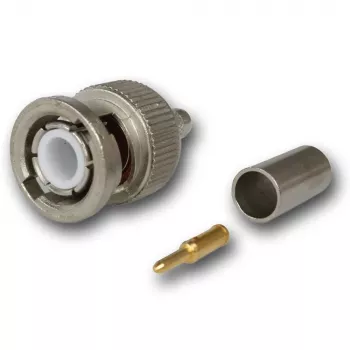 Telegärtner Βύσμα BNC crimp 50 Ohm για RG-58 C/U, G01 Professional, Νικέλιο/Χρυσός, συσκευασία 250 τεμ. J01000A1255S
