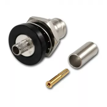 Telegärtner Υποδοχή καλωδίου BNC crimp G01 50 Ohm, Crimp/Crimp, Μονωμένο φλαντζ, A1305, Z04, G01 (RG-58 C/U) - 5 τεμ.