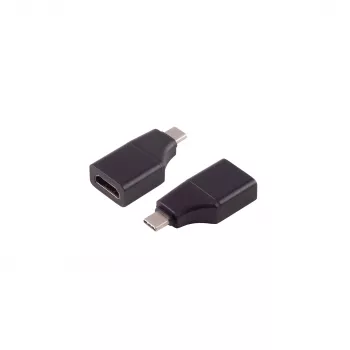 SHIVERPEAKS adapter USB-C σε HDMI 4K60Hz, βύσμα αρσενικό USB-C σε υποδοχή θηλυκή HDMI, 0,15m, μαύρο (BS14-05055)
