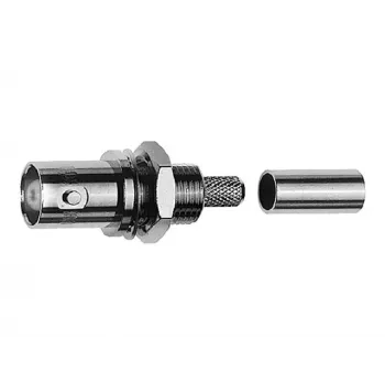 TELEGÄRTNER BNC υποδοχή θηλυκή εντοιχισμού σύνδεσμος crimp 50 Ohm για RG-223/U, RG-400/U, RG-142 B/U (J01001A0083)