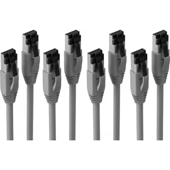 S CONN Maximum Connectivity Basic-S καλώδιο patch Cat. 8.1 F/FTP PIMF LSZH γκρι 1,0m – συσκευασία 4 τεμ. (SC08-41020-4)