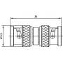 Telegärtner BNC adapter, BNC αρσενικό σε BNC αρσενικό, 50 Ohm, J01004A0806
