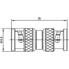Telegärtner BNC adapter, BNC αρσενικό σε BNC αρσενικό, 50 Ohm, J01004A0806