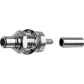 Telegärtner SMC βύσμα αρσενικό, εντοιχισμού, 50 Ohm, σύνδεση συγκόλλησης, επινικελωμένο περίβλημα, επιχρυσωμένη εσωτερική επαφή J01170A0151