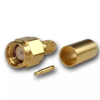 Telegärtner Βύσμα αρσενικό καλωδίου SMA crimp/συγκόλληση G01, RG-58C/U, χρυσό, 1 τεμ. (J01150A0041Z)