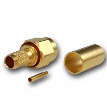 Telegärtner Βύσμα αρσενικό καλωδίου SMA crimp/συγκόλληση G01, RG-58C/U, χρυσό, 1 τεμ. (J01150A0041Z)