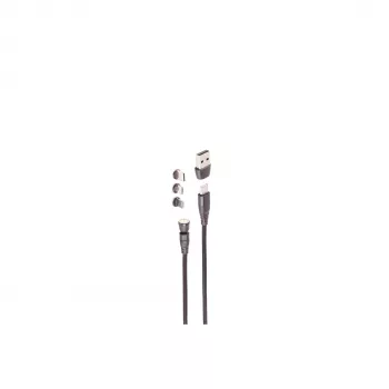 ShiverPeaks BS14-19020 Μαγνητικό καλώδιο φόρτισης USB 6 σε 1 540°, 60W, 1m, μαύρο