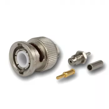 Telegärtner βύσμα BNC crimp 50 Ohm για RG-178 B/U, ευθύ, επινικελωμένο/επιχρυσωμένο, 1 τεμ.