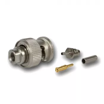 Telegärtner βύσμα BNC crimp 50 Ohm για RG-178 B/U, ευθύ, επινικελωμένο/επιχρυσωμένο, 1 τεμ.