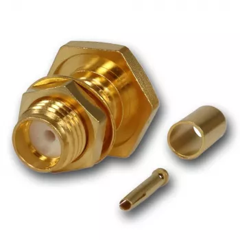 Telegärtner υποδοχή SMA crimp υποδοχή εντοιχισμού για RG-316/U, επιχρυσωμένη, 50 Ohm, DC-6 GHz J01151A0001Z