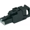 TELEGÄRTNER UFP8 RJ45 βύσμα πεδίου, Cat 6a, μη θωρακισμένο, IDC χωρίς εργαλεία, με προστασία κάμψης J00026A3000