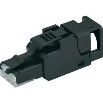 TELEGÄRTNER UFP8 RJ45 βύσμα πεδίου, Cat 6a, μη θωρακισμένο, IDC χωρίς εργαλεία, με προστασία κάμψης J00026A3000