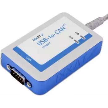 IXXAT USB-to-CAN V2 compact διασύνδεση, γαλβανικά απομονωμένη, 1x CAN/CAN FD, USB 2.0, D-Sub 9 1.01.0281.12001