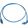Telegärtner 100008016 καλώδιο συνδέσεων CAT 6a S/FTP RJ45, 0,5 m, μπλε, επιβραδυντικό φλόγας, με προστασία από τσακίσματα