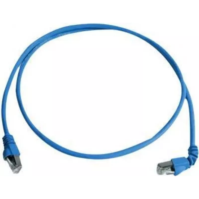 Telegärtner 100008016 καλώδιο συνδέσεων CAT 6a S/FTP RJ45, 0,5 m, μπλε, επιβραδυντικό φλόγας, με προστασία από τσακίσματα