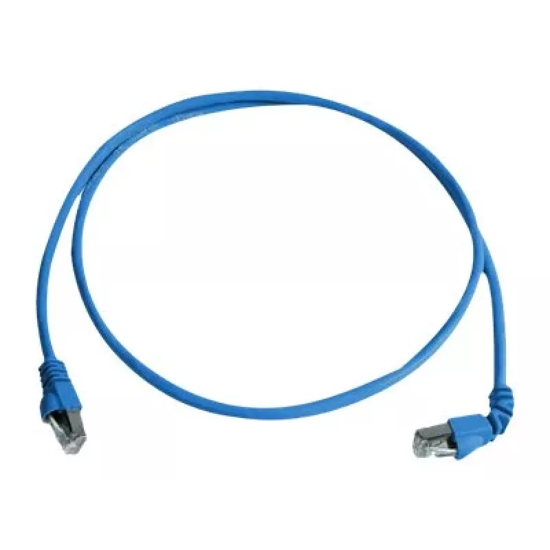 Telegärtner 100008016 καλώδιο συνδέσεων CAT 6a S/FTP RJ45, 0,5 m, μπλε, επιβραδυντικό φλόγας, με προστασία από τσακίσματα