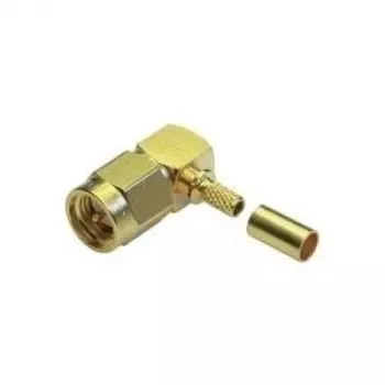 TELEGÄRTNER SMA γωνιακό βύσμα αρσενικό crimp για RG-58 C/U, χρυσό, συσκευασία 5 τεμ. J01150A0091