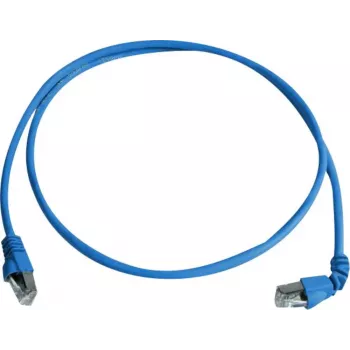Telegärtner Cat 6A S/FTP καλώδιο patch, PiMF, μπλε, 2,0 m, ένα άκρο γωνιακό L00001A0159