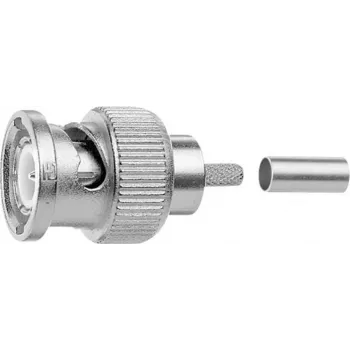 Telegärtner BNC βύσμα αρσενικό crimp 50 Ohm για RG-142B/U, Professional, συσκευασία 5 τεμ. J01000A0008