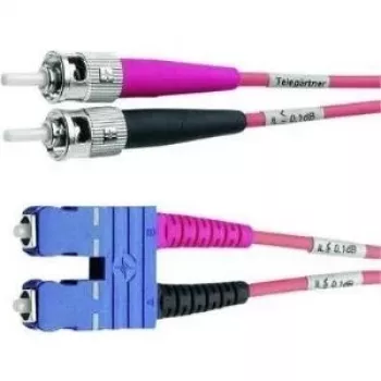 Telegärtner ST σε SC Duplex Multimode OM4 οπτική ίνα καλώδιο patch, 50/125µm, 3m, aqua L00892A0072