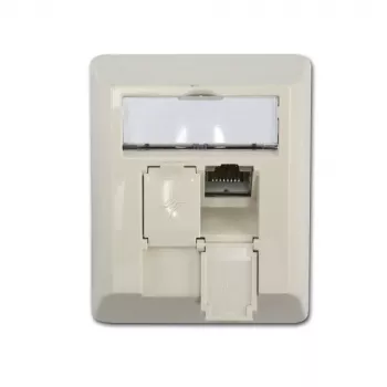 Telegärtner Cat.6 θωρακισμένη πρίζα δικτύου RJ-45, μαργαριταρένιο λευκό