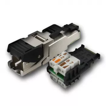 TELEGÄRTNER DataVoice Office Cat.6A θωρακισμένο βύσμα RJ45 για επιτόπια συναρμολόγηση, 5-9 mm J00026A2003