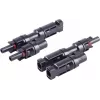 S CONN MAXIMUM CONNECTIVITY Σετ T-Adapter PV4, 2/1, IP68, 1.5kV, Μαύρο (02-21012)