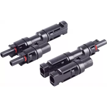 S CONN MAXIMUM CONNECTIVITY Σετ T-Adapter PV4, 2/1, IP68, 1.5kV, Μαύρο (02-21012)