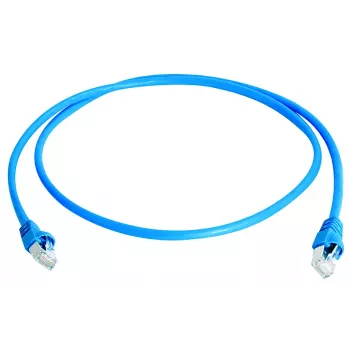 TELEGÄRTNER 100008091 Καλώδιο Patch RJ45, CAT 6a S/FTP, Μπλε, Επιβραδυντικό φλόγας, με προστασία από τσακίσματα, 1 m