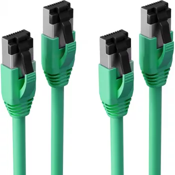 S CONN maximum connectivity BASIC-S Cat. 8.1 F/FTP PIMF LSZH πράσινο καλώδιο Patch 1,0m, συσκευασία 2 τεμ. SC08-41023-2