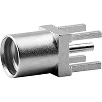 TELEGÄRTNER Υποδοχή θηλυκό MMCX PCB Συνδετήρας, ευθύς, 50 Ohm, Επιχρυσωμένο, Συσκευασία 5 τεμ. (J01341A0161)
