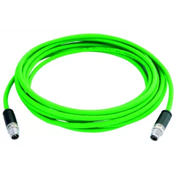 TELEGÄRTNER TEGA L80000A0000 STX M12 X-coded Καλώδιο Patch Industrial Ethernet Cat.6a, 0,5 m