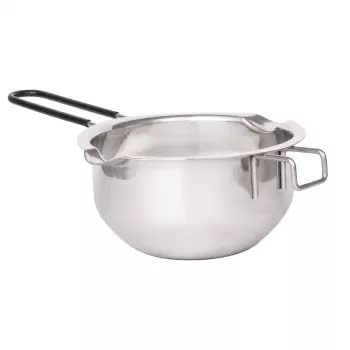 Lurch Ανοξείδωτο μπολ τήξης Bain-Marie, Ασημί, διάμετρος 11 cm, 350 ml, με στόμιο και άγκιστρα στήριξης κατσαρόλας (70276)