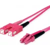 Telegärtner L00890A0111 Καλώδιο οπτικής ίνας OM4 Duplex, SC σε LC, LSZH, Μωβ, 1 m