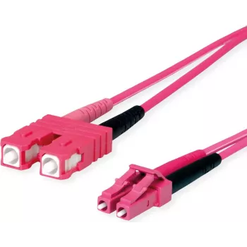 Telegärtner L00890A0111 Καλώδιο οπτικής ίνας OM4 Duplex, SC σε LC, LSZH, Μωβ, 1 m