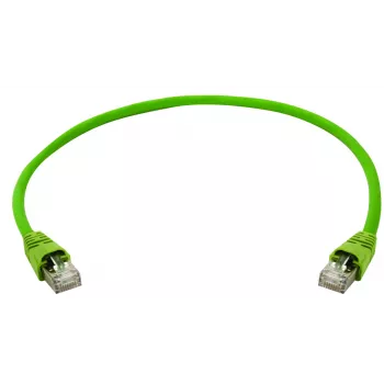 TELEGÄRTNER 100008107 Καλώδιο δικτύου CAT 6a SF/UTP RJ45, 0,5 m, Πράσινο, με προστασία κάμψης